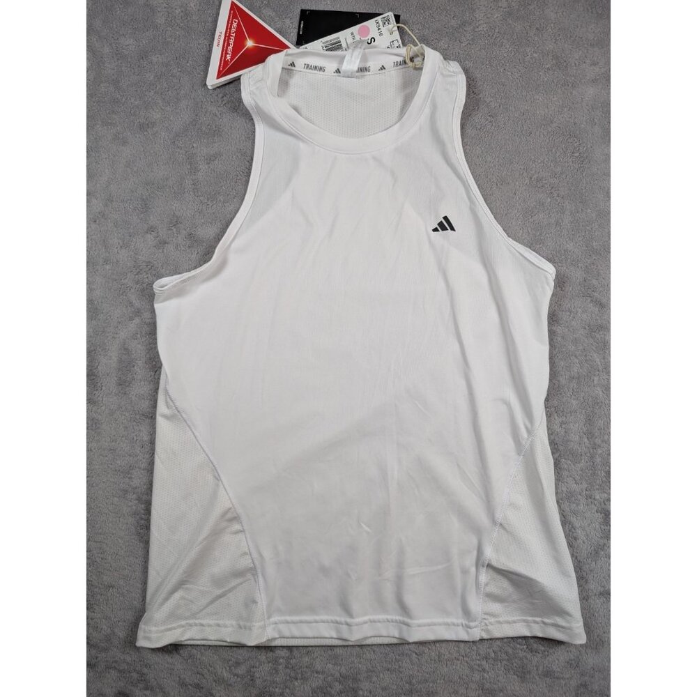 Adidas Aeroready Women Tank Top Size Small White Training Performance Activewear